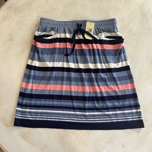 NWT Max Studio Striped Skirt, Elastic Waist, Lightweight, Small